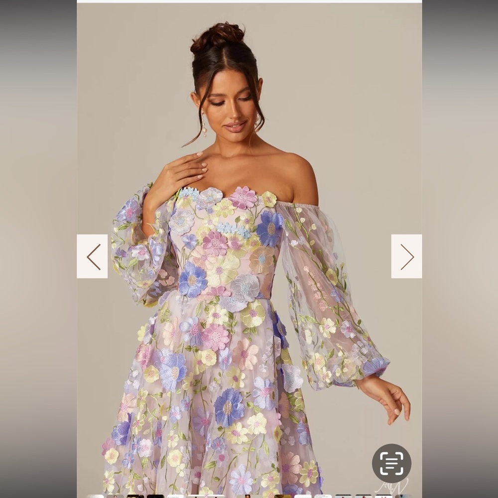 AW Bridal Catharine Floral Embroidered 3D Dress 8 & 6 & 22 - Picture 3 of 11